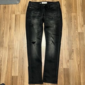 DepartWest Trouper Slim distressed jeans. Faded Black. Size 30x30